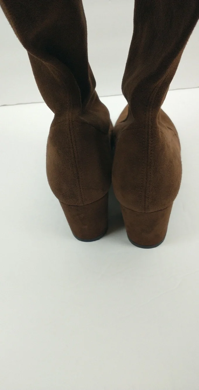 Stuart Weitzman Over-the-Knee Thighland Suede Leather Boots Womens 7.5 Brown